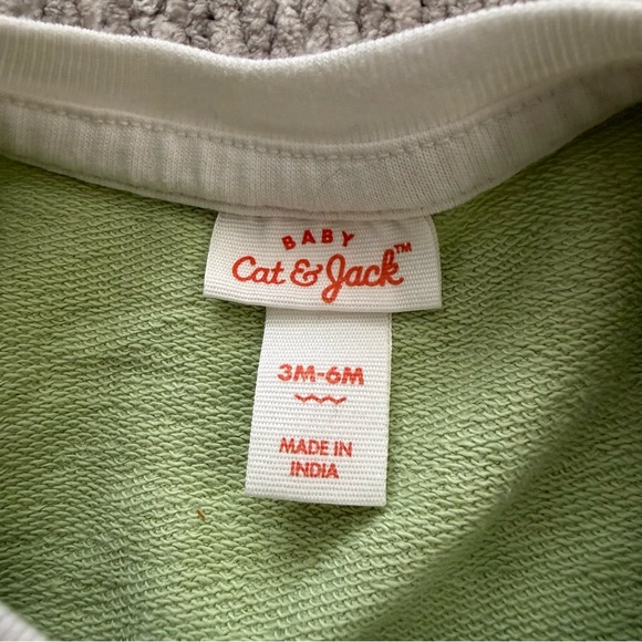 Cat & Jack Baby Happy Camper Graphic Romper 3–6 Months Green - Picture 2 of 5